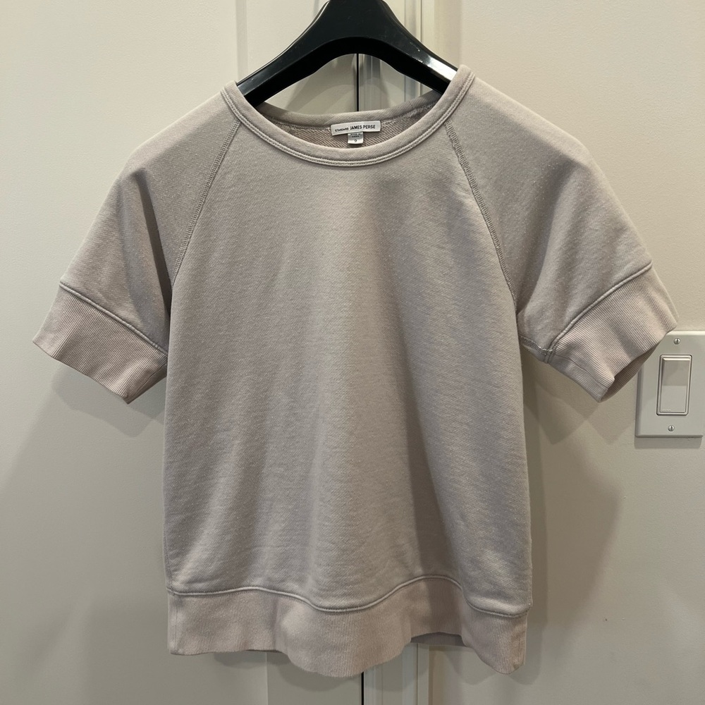 James Perse Size 2 Light Grey Tee